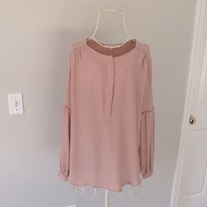 Pink/mauve Sheer Blouse